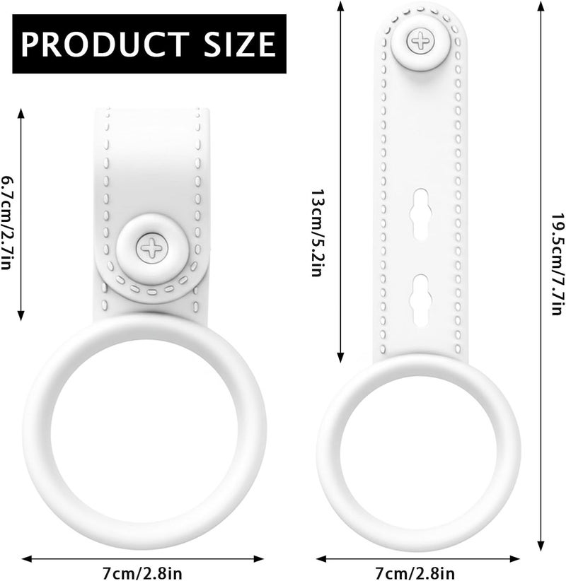 Aecsze 4 Pack Silicone Kitchen Towel Holder, Hanging Kitchen Towels; Dish Towel Holder for Cabinet, Oven, Stove, Sink – Durable, Non-Slip Design for Easy Hanging (White) - Image 2